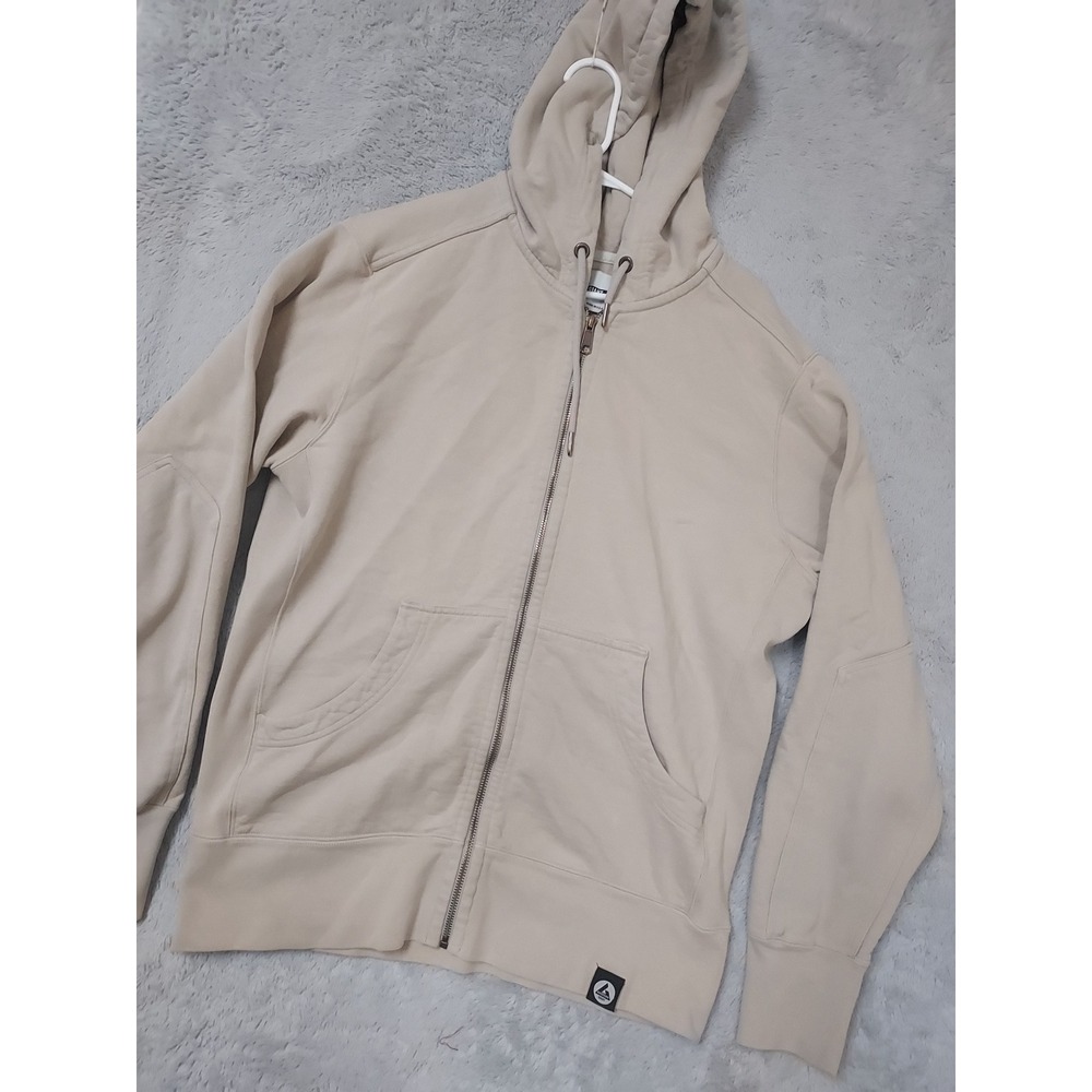 American Giant Jacket Mens Large Full Zip Hoodie Cotton Tan Beige Heavyweight L
